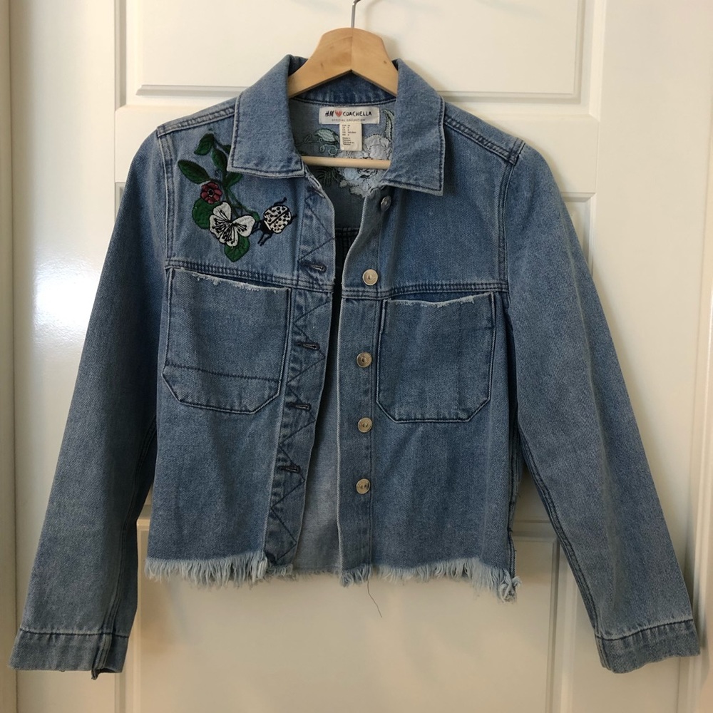 h&m coachella embroidered jean jacket - Picture 8 of 8